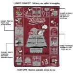 troy trojans snoopy love red quilt blanket best selling