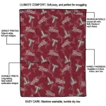 troy trojans solid classic red quilt blanket best selling