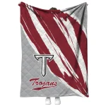 troy trojans stroke art red white quilt blanket best selling