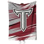 troy trojans wild lines red white quilt blanket best selling