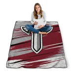troy trojans wild lines red white quilt blanket best selling