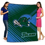 tulane green wave arrow layers green quilt blanket best selling
