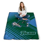 tulane green wave arrow layers green quilt blanket best selling