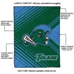 tulane green wave arrow layers green quilt blanket best selling