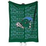 tulane green wave bold red green quilt blanket best selling