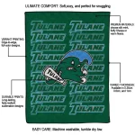 tulane green wave bold red green quilt blanket best selling