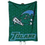 tulane green wave brick grid green quilt blanket best selling
