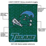 tulane green wave brick grid green quilt blanket best selling