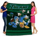 tulane green wave disney football green quilt blanket best selling