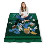 tulane green wave disney football green quilt blanket best selling