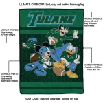tulane green wave disney football green quilt blanket best selling