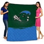 tulane green wave dot illusion green quilt blanket best selling