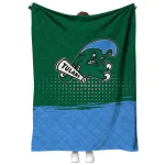 tulane green wave dot illusion green quilt blanket best selling