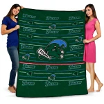 tulane green wave handdrawn stripes green quilt blanket best selling