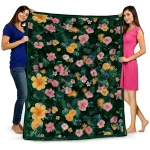 Tulane Green Wave Hibiscus Foliage Green Quilt Blanket 1 tulane green wave hibiscus foliage green quilt blanket best selling