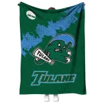 tulane green wave paint trail green quilt blanket best selling