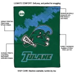 tulane green wave paint trail green quilt blanket best selling