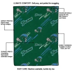 tulane green wave sketch lines green quilt blanket best selling