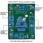 tulane green wave snoopy love green quilt blanket best selling