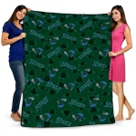 tulane green wave solid classic green quilt blanket best selling