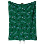 tulane green wave solid classic green quilt blanket best selling