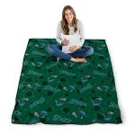 tulane green wave solid classic green quilt blanket best selling