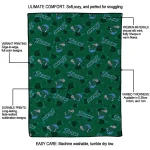 tulane green wave solid classic green quilt blanket best selling