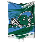 tulane green wave wild lines green white quilt blanket best selling