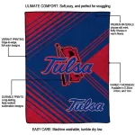tulsa golden hurricane arrow layers blue quilt blanket best selling