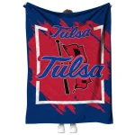 tulsa golden hurricane block border blue quilt blanket best selling