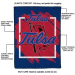 tulsa golden hurricane block border blue quilt blanket best selling