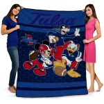 Tulsa Golden Hurricane Disney Football Blue Quilt Blanket 1 tulsa golden hurricane disney football blue quilt blanket best selling