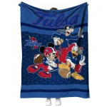 tulsa golden hurricane disney football blue quilt blanket best selling