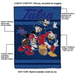 tulsa golden hurricane disney football blue quilt blanket best selling