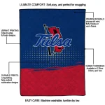 tulsa golden hurricane dot illusion blue quilt blanket best selling