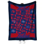 tulsa golden hurricane helmet heart blue quilt blanket best selling