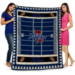 tulsa golden hurricane mickey player blue quilt blanket best selling