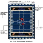 tulsa golden hurricane mickey player blue quilt blanket best selling