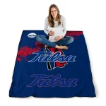 tulsa golden hurricane paint trail blue quilt blanket best selling