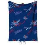 tulsa golden hurricane sketch lines blue quilt blanket best selling