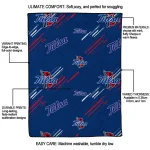 tulsa golden hurricane sketch lines blue quilt blanket best selling