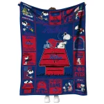 tulsa golden hurricane snoopy love blue quilt blanket best selling
