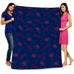 Tulsa Golden Hurricane Solid Classic Blue Quilt Blanket 1 tulsa golden hurricane solid classic blue quilt blanket best selling