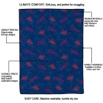 tulsa golden hurricane solid classic blue quilt blanket best selling