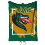 uab blazers block border green quilt blanket best selling