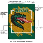 uab blazers block border green quilt blanket best selling