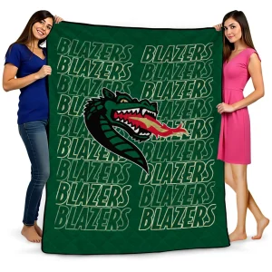 uab blazers bold red green quilt blanket best selling
