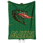 uab blazers brick grid green quilt blanket best selling