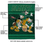 uab blazers disney football green quilt blanket best selling