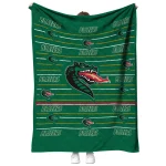 uab blazers handdrawn stripes green quilt blanket best selling